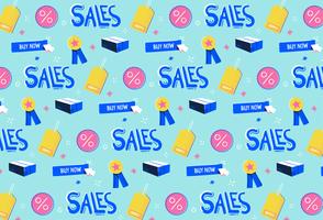 hand drawn sales promotion pattern background vector