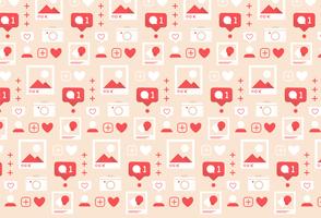 hand drawn social media background vector