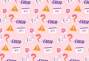 hand drawn error problem solution pattern background vector