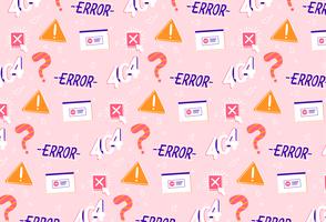 hand drawn error problem solution pattern background vector