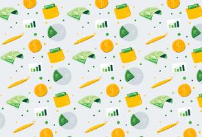 hand drawn finance money pattern background vector