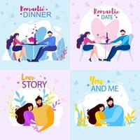 You and Me Banner Set vector