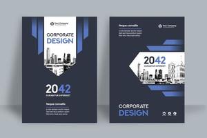 Royal Blue City Background Business Book Cover Design Template 