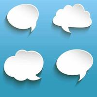 Speech Bubbles Cloud Icon Set  vector