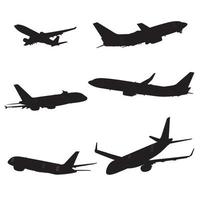  Airplane  silhouette set