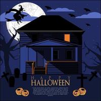 Folleto de la noche de halloween vector