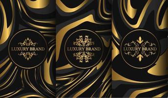 Set of luxury label templates vector