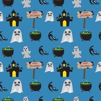 Halloween Seamless Ghost Pattern vector