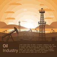 Oil Industry poster vector
