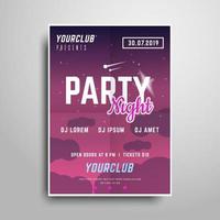 Red Party poster template vector