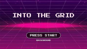 Into the Grid Retro Background vector