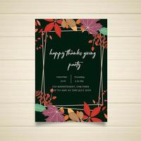 Happy Thanksgiving Party poster design  vector