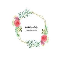 Floral Watercolor Frame vector