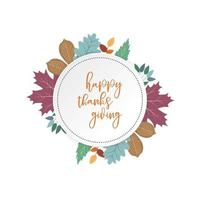 Colorful Happy Thanksgiving card design vector