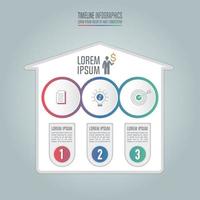 Infographic business concept with 3 options. vector