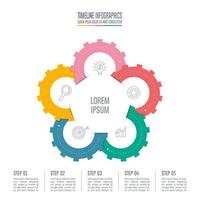 infographic design business concept with 5 options. vector