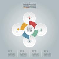 Infographic design business concept with 4 options. vector