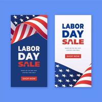 Labor Day Sale Promotion Vertical Banner Templates vector