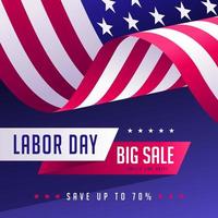 Labor Day Sales Promotion Social Media Post Template