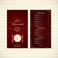 Elegant restaurant menu design vector