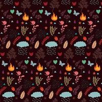 autumn seamless pattern vector