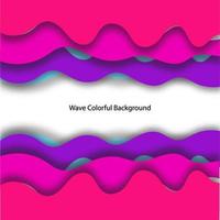 Print 3D Wave Background Colorful Design vector