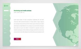 Green website template vector