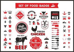Restaurant Vintage Food Badges vector