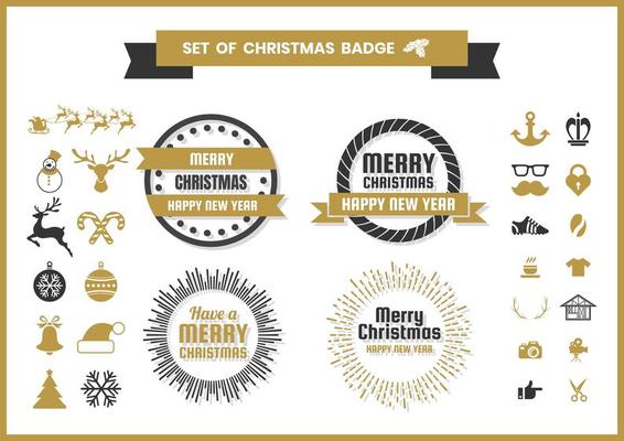 christmas Retro Vector for banner
