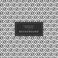 Geometrical background with repeating X's and 0's vector