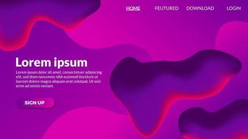 Abstract gradient fluid purple modern background vector