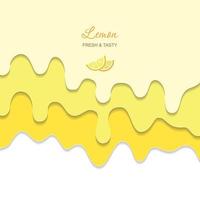 Melted flowing lemon yellow cream vector