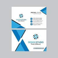 Minimalist Triangle Modern Business Card Design vector