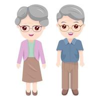 Grandma and Grandpa couple vector