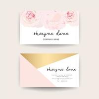 Floral Business cards template vector