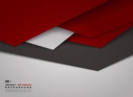 Abstract gradient red triangle overlap design background vector