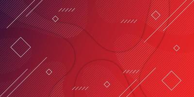 Red Gradient Geometric background vector