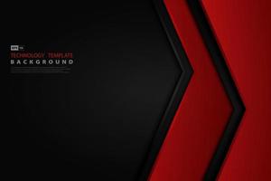 Abstract gradient red on black background vector