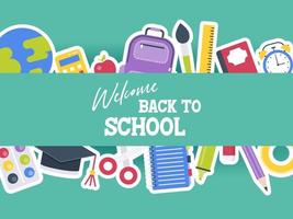 Welcome Back to School Template vector