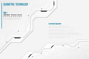 Abstract technology white template digital background vector