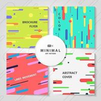 Abstract colorful lines pattern bundle vector