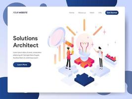 Solutions Architect Isometric Illustration Concept vector