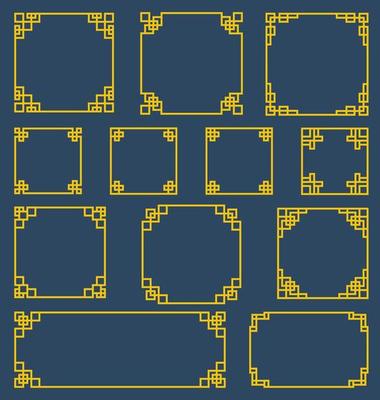 Collection of Chinese Style Borders and Frame