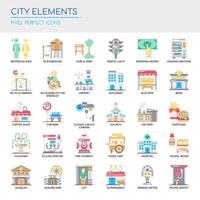 Set of Color City Elements and Icons  vector