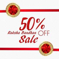 WebSale Raksha Bandhan Decorative Advertisement vector