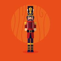 nutcracker soldier toy icon vector