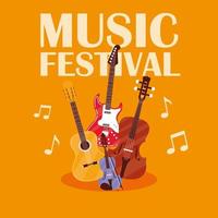 Cartel del festival de música vector