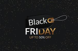 Black Friday sale tag vector