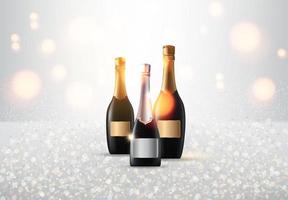 Champagne on light vector