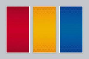 Colorful halftone gradient banner set vector